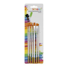 Khoki Artist Paint Brushes, set of 6